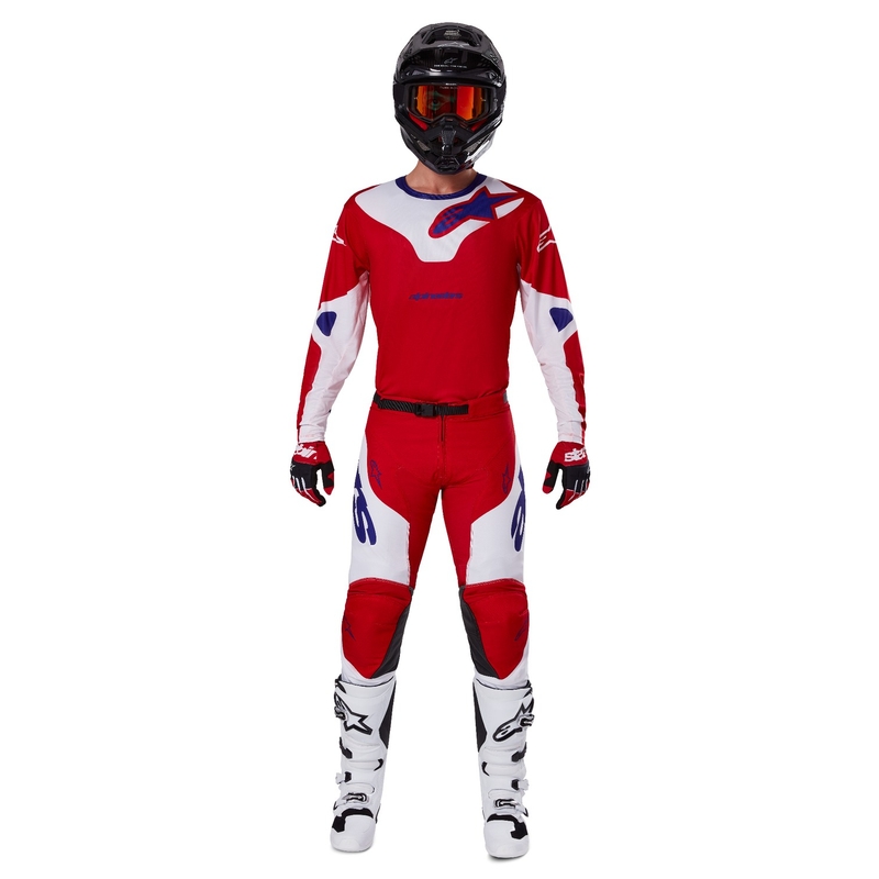 Alpinestars Racer Veil motocross nadrág piros-fehér