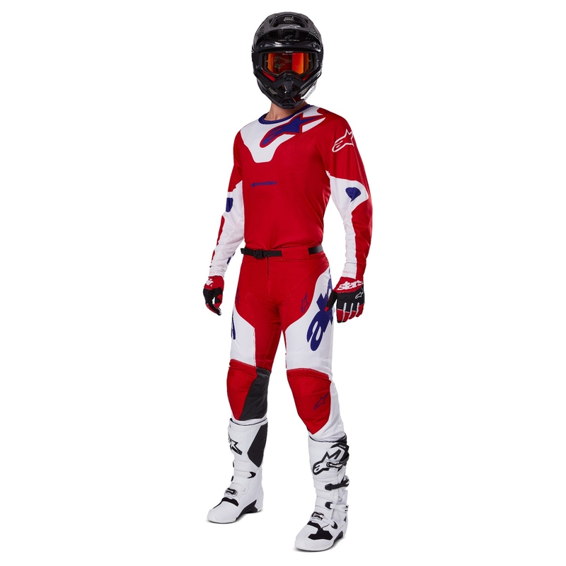 Alpinestars Racer Veil motocross nadrág piros-fehér