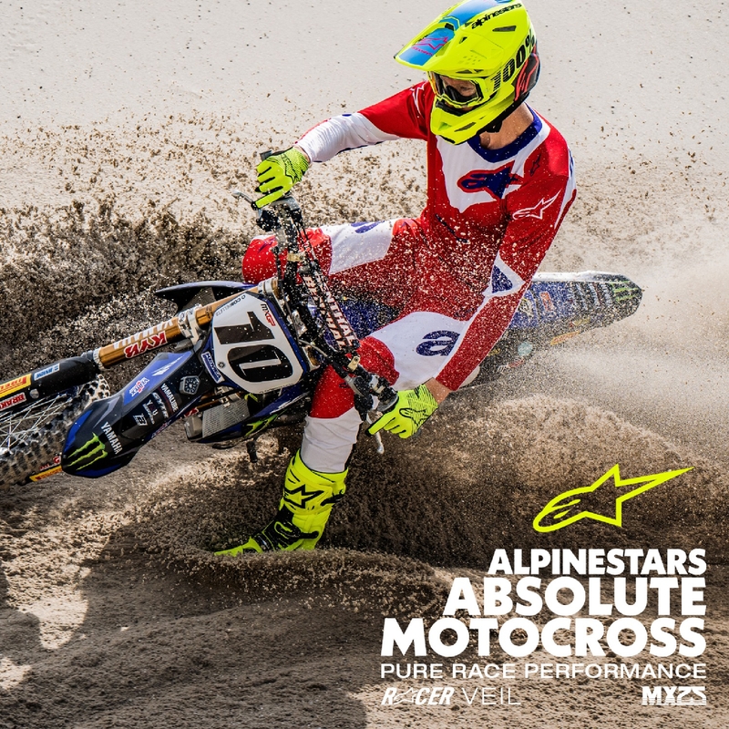 Alpinestars Racer Veil motocross nadrág piros-fehér