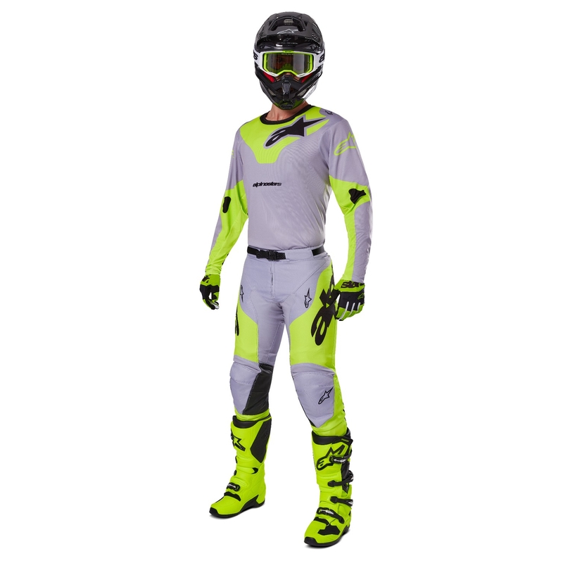 Alpinestars Racer Veil motocross nadrág szürke-fluo sárga