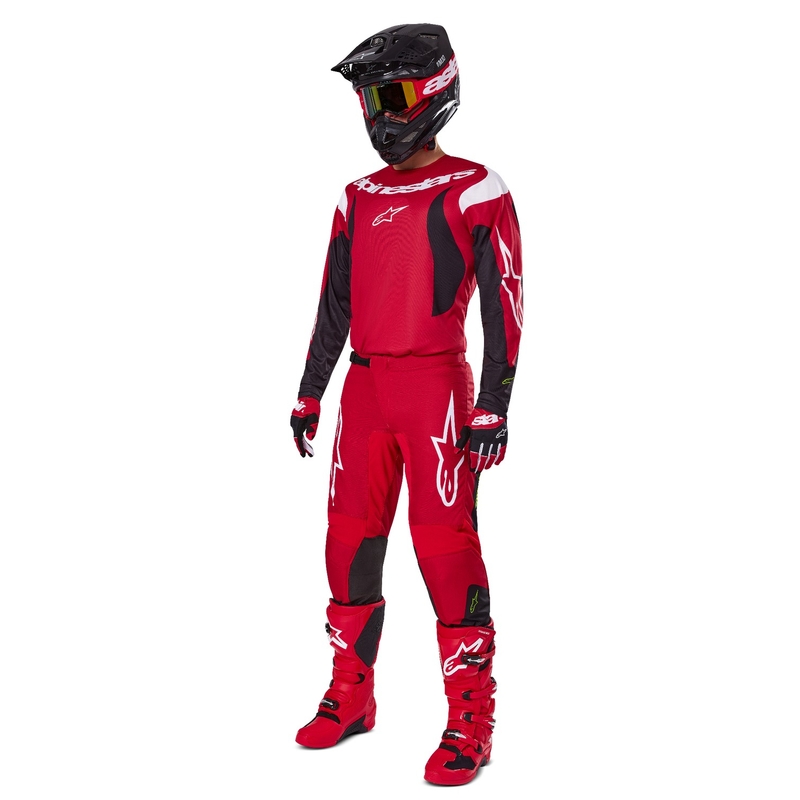 Alpinestars Fluid Haul motocross nadrág piros-fekete