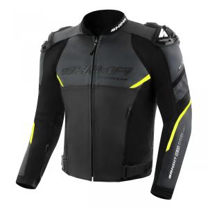 Shima Bandit 2.0 motoros bőrkabát fekete-fehér-fluo sárga