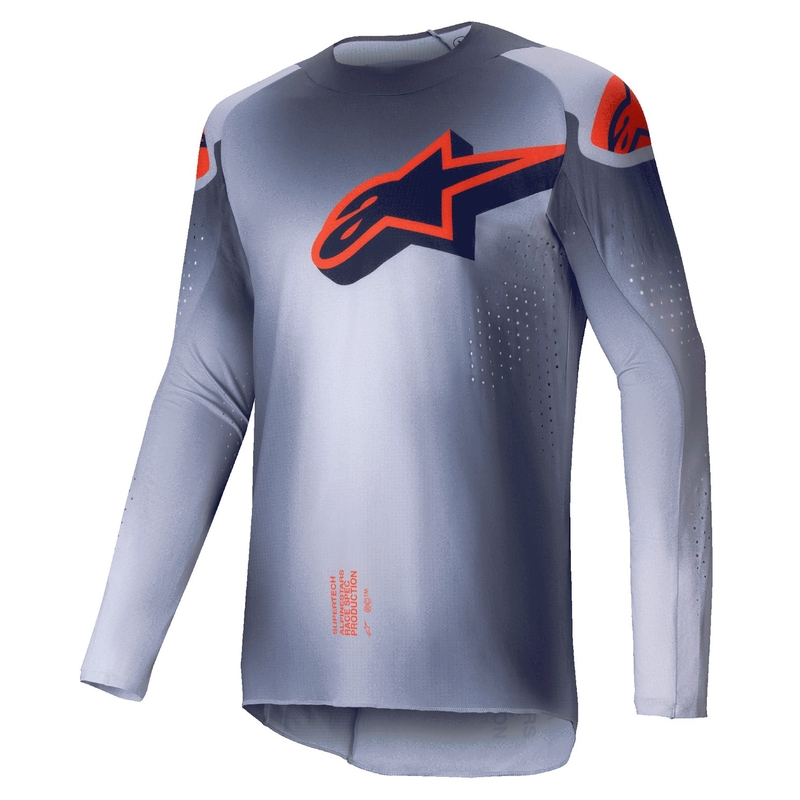 Alpinestars Supertech Lipan motokrossz mez szürke-fluo narancssárga