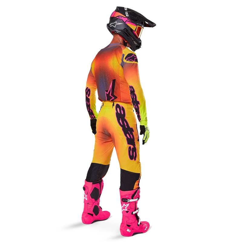 Alpinestars Supertech Lipan motokrossz nadrág sárga-rózsaszín