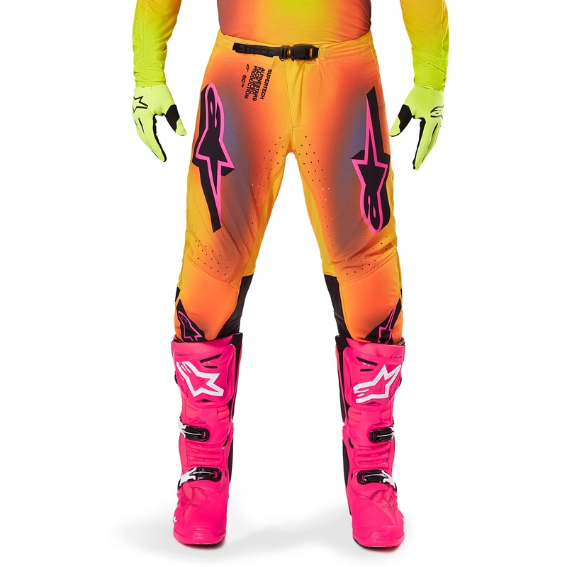 Alpinestars Supertech Lipan motokrossz nadrág sárga-rózsaszín