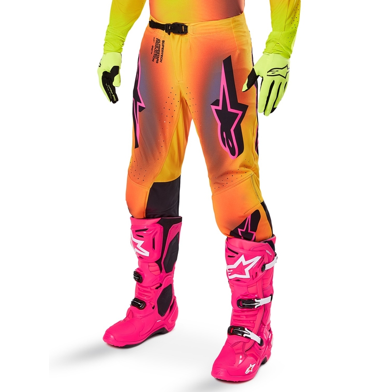Alpinestars Supertech Lipan motokrossz nadrág sárga-rózsaszín