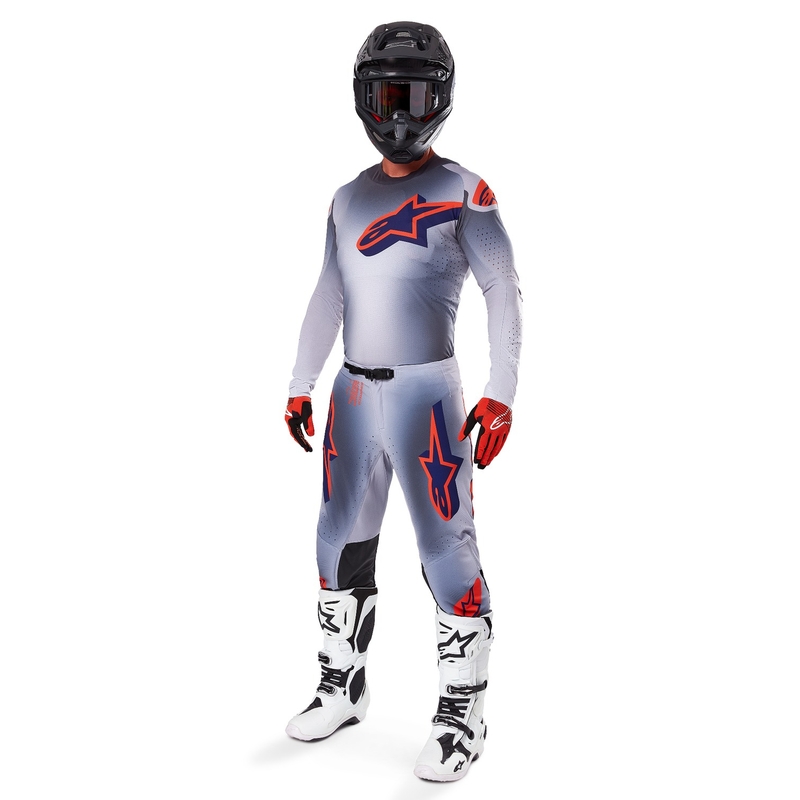 Alpinestars Supertech Lipan motokrossz nadrág szürke-fluo narancssárga