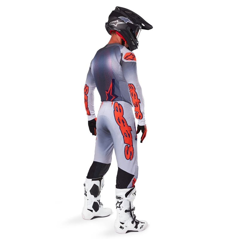 Alpinestars Supertech Lipan motokrossz nadrág szürke-fluo narancssárga