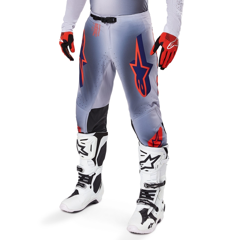 Alpinestars Supertech Lipan motokrossz nadrág szürke-fluo narancssárga
