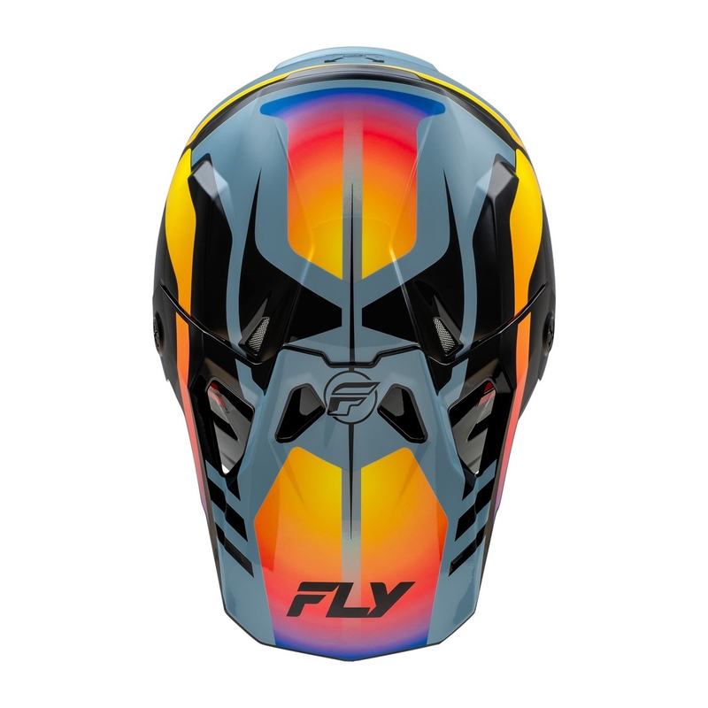 FLY Racing Formula CP motocross sisak fekete-szürke-szivárvány