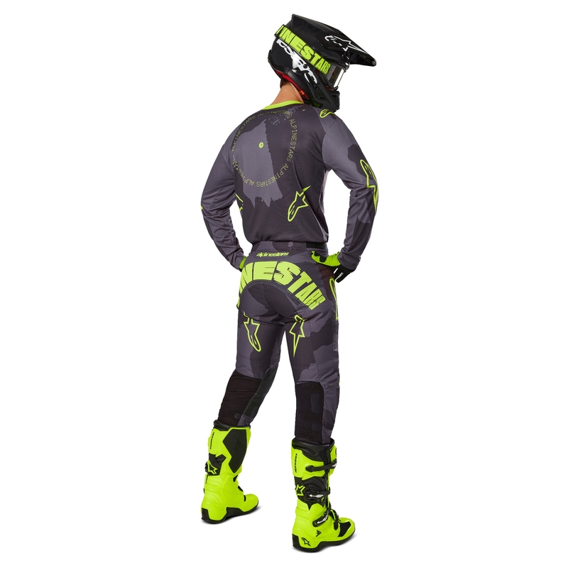 Alpinestars Racer Hollow motokrossz nadrág sötét camo-fluo sárga
