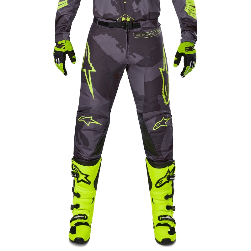 Alpinestars Racer Hollow motokrossz nadrág sötét camo-fluo sárga