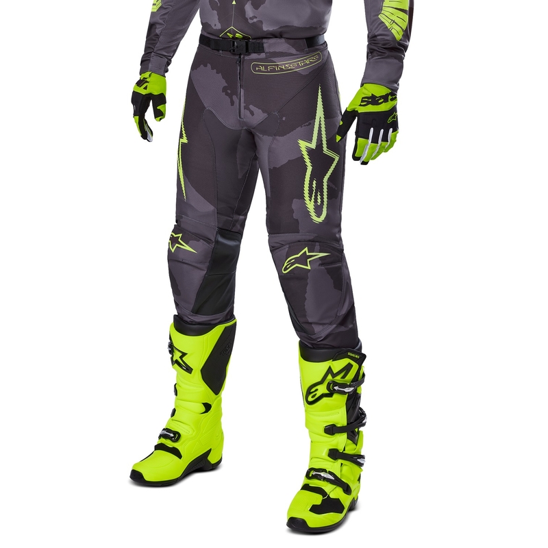 Alpinestars Racer Hollow motokrossz nadrág sötét camo-fluo sárga