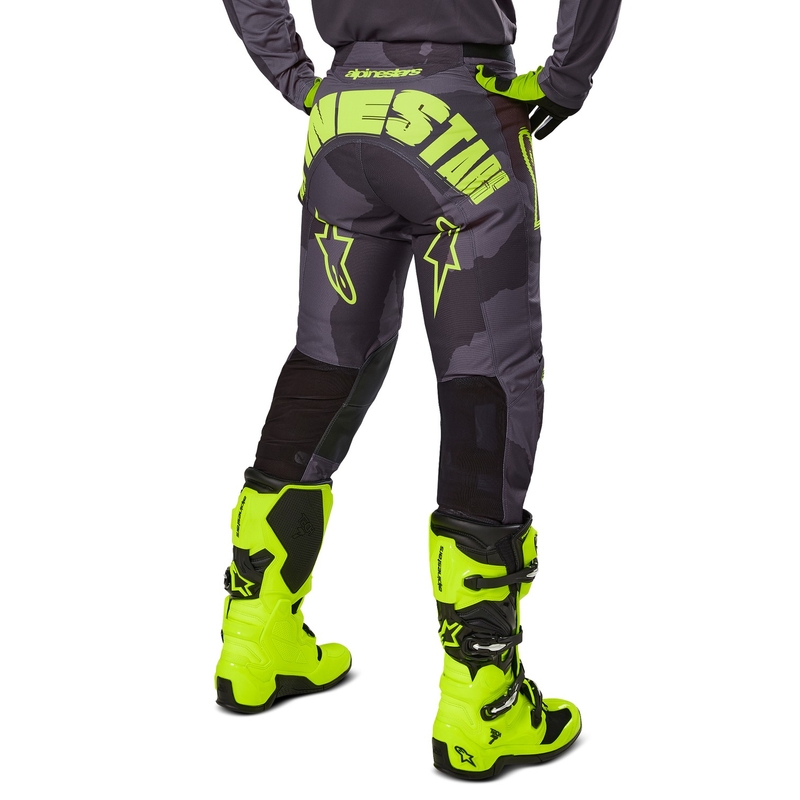 Alpinestars Racer Hollow motokrossz nadrág sötét camo-fluo sárga