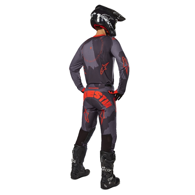 Alpinestars Racer Hollow motokrossz nadrág szürke-camo-fluo narancssárga