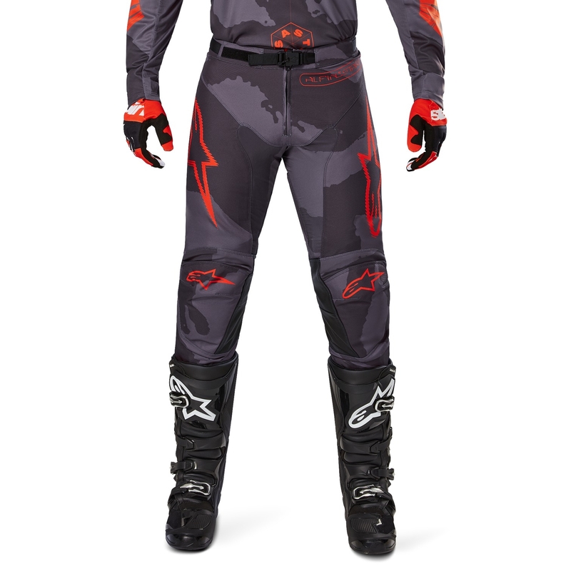 Alpinestars Racer Hollow motokrossz nadrág szürke-camo-fluo narancssárga