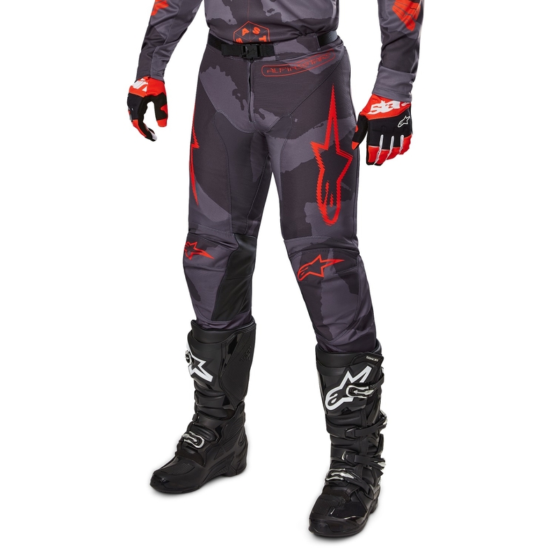 Alpinestars Racer Hollow motokrossz nadrág szürke-camo-fluo narancssárga