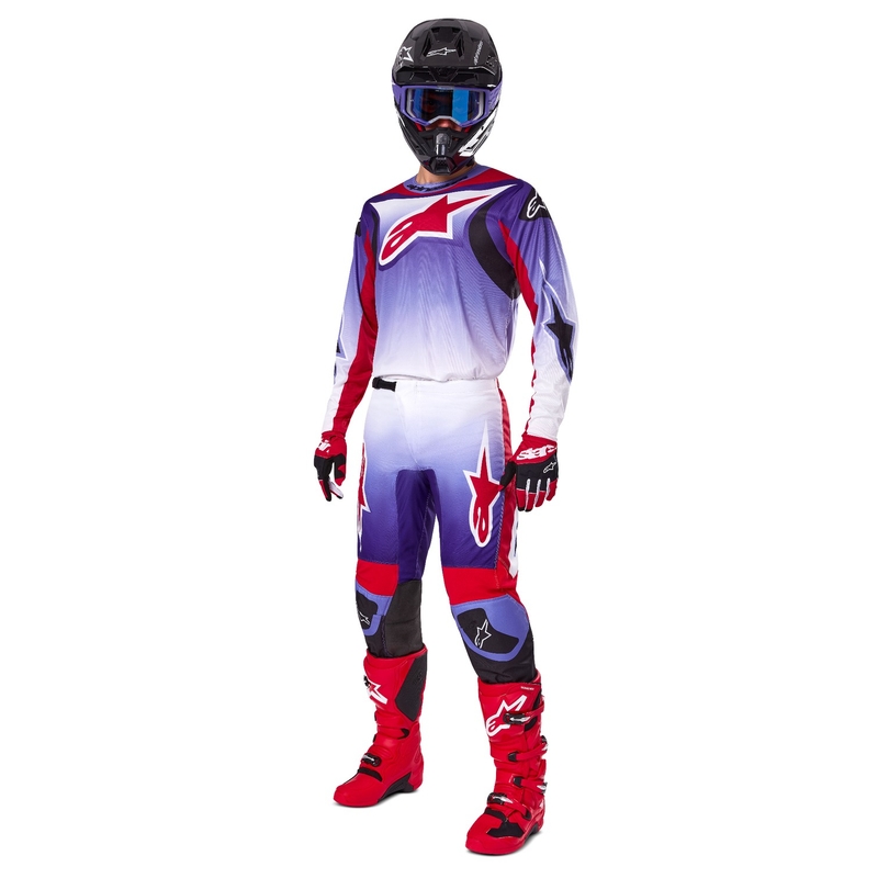 Alpinestars Fluid Wurx motocross nadrág lila-piros