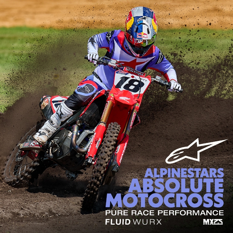 Alpinestars Fluid Wurx motocross nadrág lila-piros