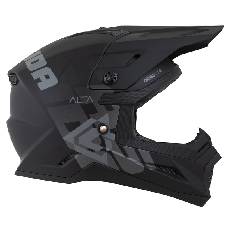 Cassida Cross Cup 2 Alta gyerek motokrossz bukósisak matt fekete-szürke