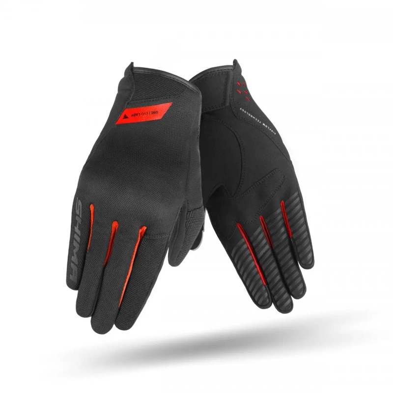 Shima One EVO női motoros kesztyű fekete-piros