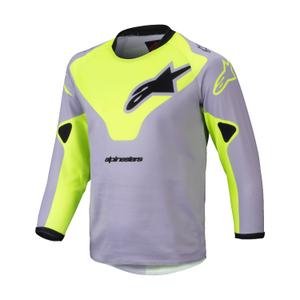 Alpinestars Racer Veil gyerek motocross mez szürke-fluo sárga