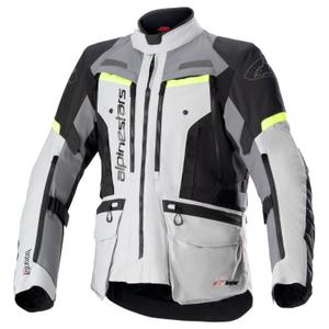 Alpinestars Bogota PRO Drystar 2025 motorkerékpár kabát szürke-fekete-fluo sárga