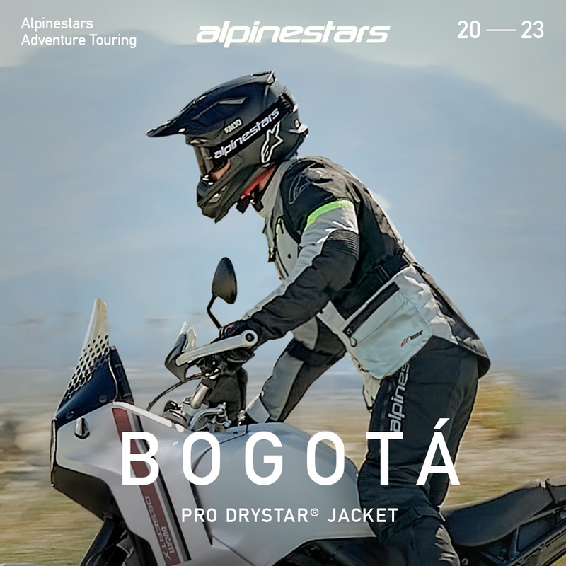 Alpinestars Bogota PRO Drystar 2025 motorkerékpár kabát szürke-fekete-fluo sárga