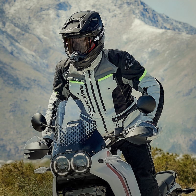 Alpinestars Bogota PRO Drystar 2025 motorkerékpár kabát szürke-fekete-fluo sárga