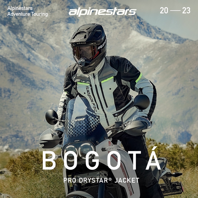 Alpinestars Bogota PRO Drystar 2025 motorkerékpár kabát szürke-fekete-fluo sárga