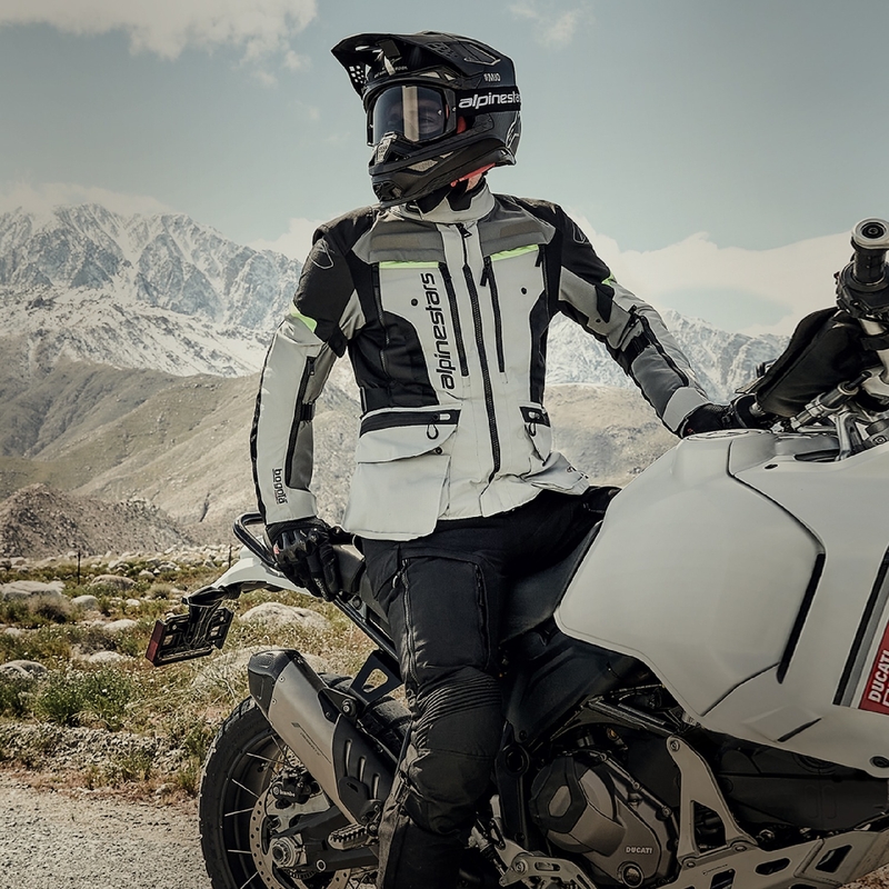 Alpinestars Bogota PRO Drystar 2025 motorkerékpár kabát szürke-fekete-fluo sárga