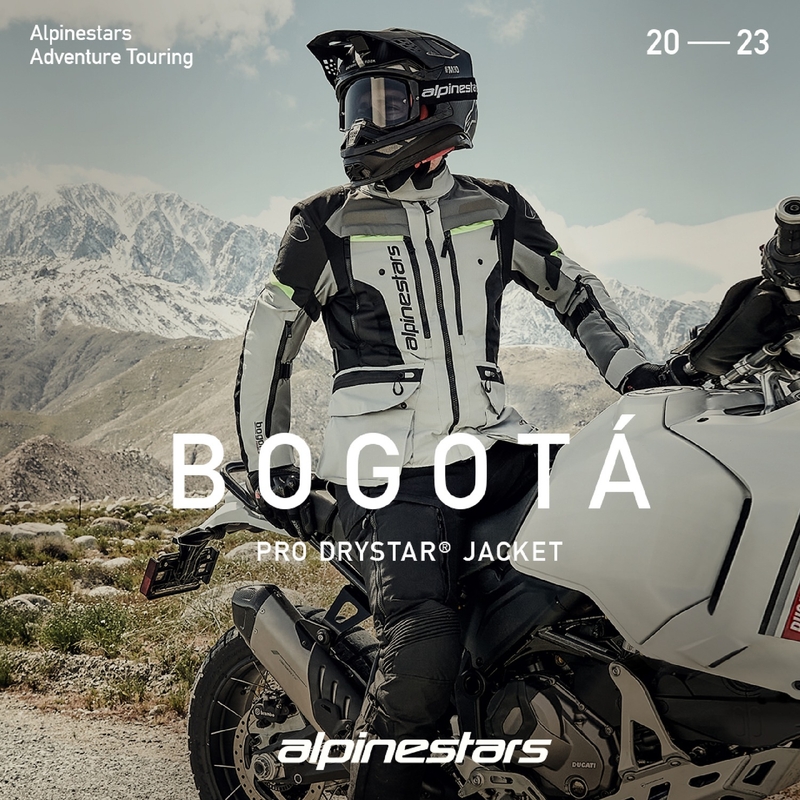 Alpinestars Bogota PRO Drystar 2025 motorkerékpár kabát szürke-fekete-fluo sárga