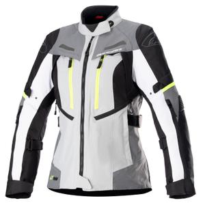 Alpinestars Stella Bogota PRO Drystar 2025 női motoros kabát szürke-fekete-fluo sárga