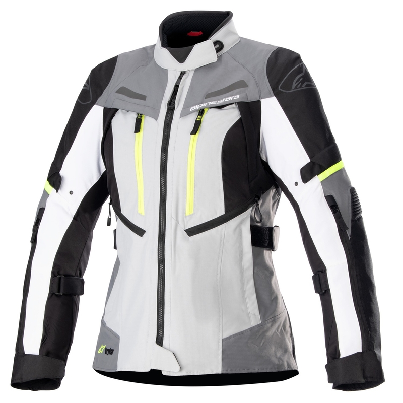 Alpinestars Stella Bogota PRO Drystar női motoros kabát szürke-fekete-fluó sárga