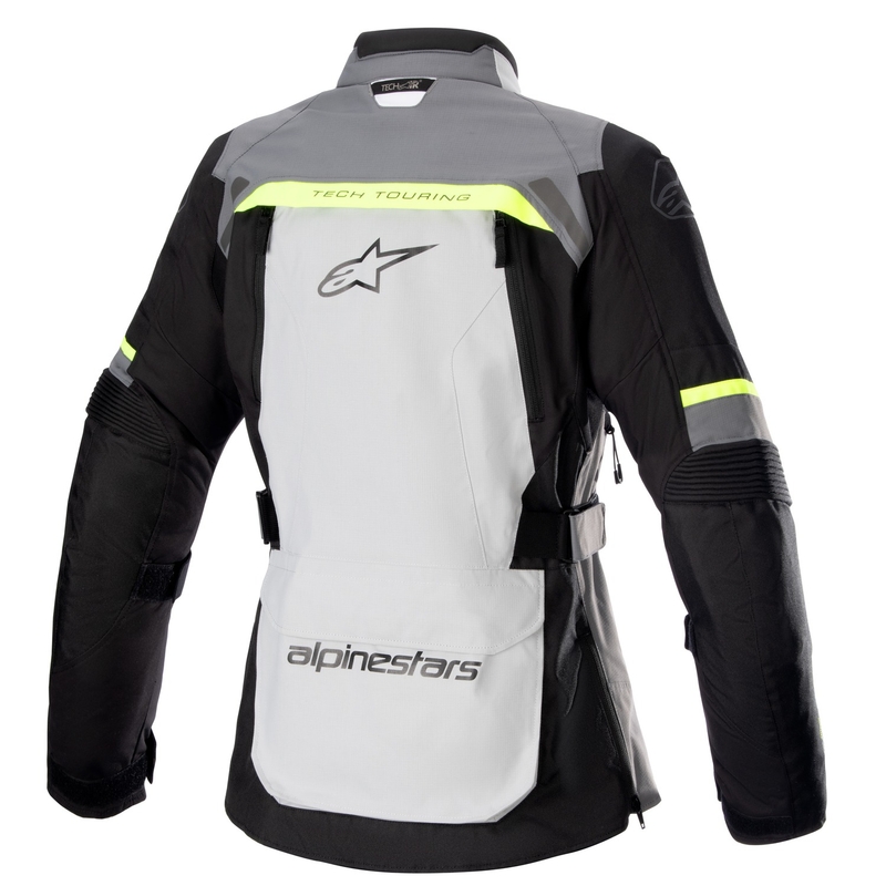 Alpinestars Stella Bogota PRO Drystar női motoros kabát szürke-fekete-fluó sárga
