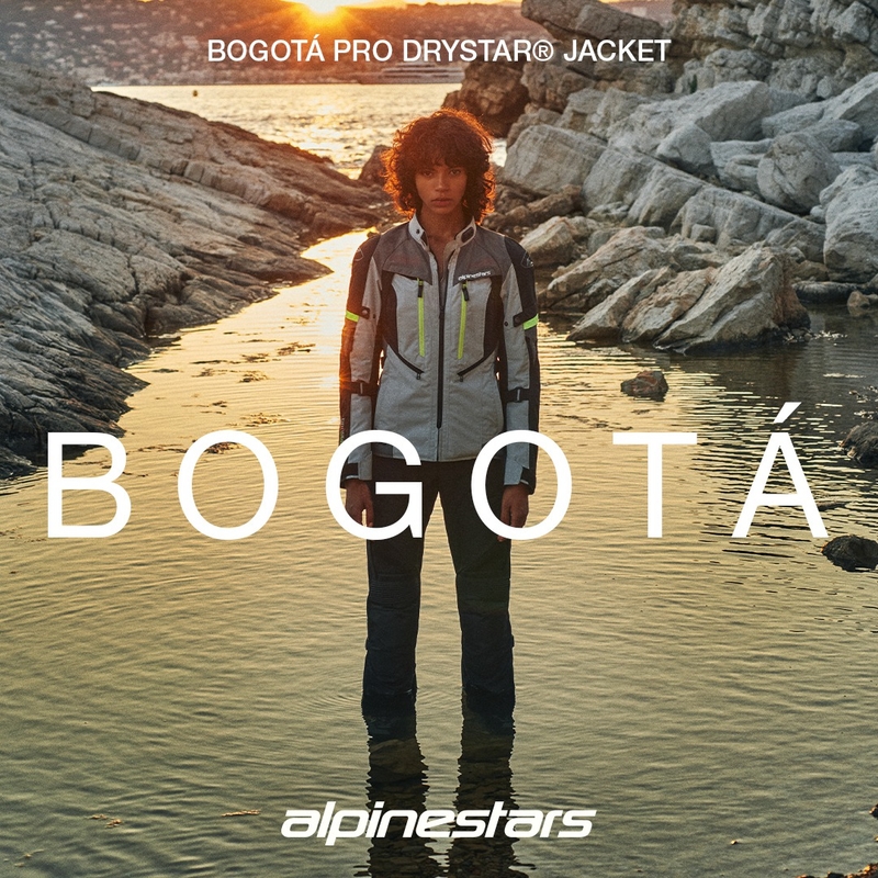 Alpinestars Stella Bogota PRO Drystar női motoros kabát szürke-fekete-fluó sárga