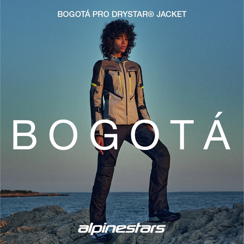 Alpinestars Stella Bogota PRO Drystar női motoros kabát szürke-fekete-fluó sárga