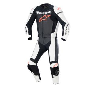 Alpinestars GP Force Lurv 2025 kétrészes bőroverál fehér-fekete-fluo piros