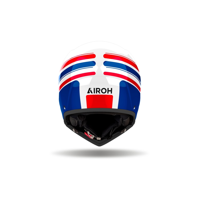 Airoh J110 Eon nyitott sisak maszkkal fényes fehér-kék-piros