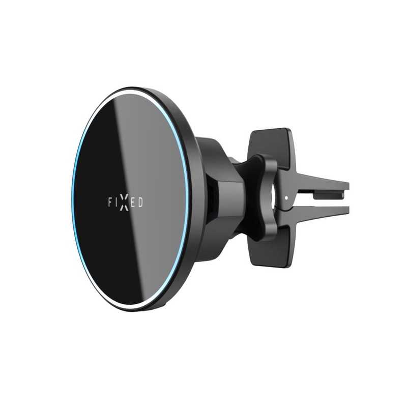 FIXED MagRound vezeték nélküli töltőtartó MagSafe tartóval fekete 15W
