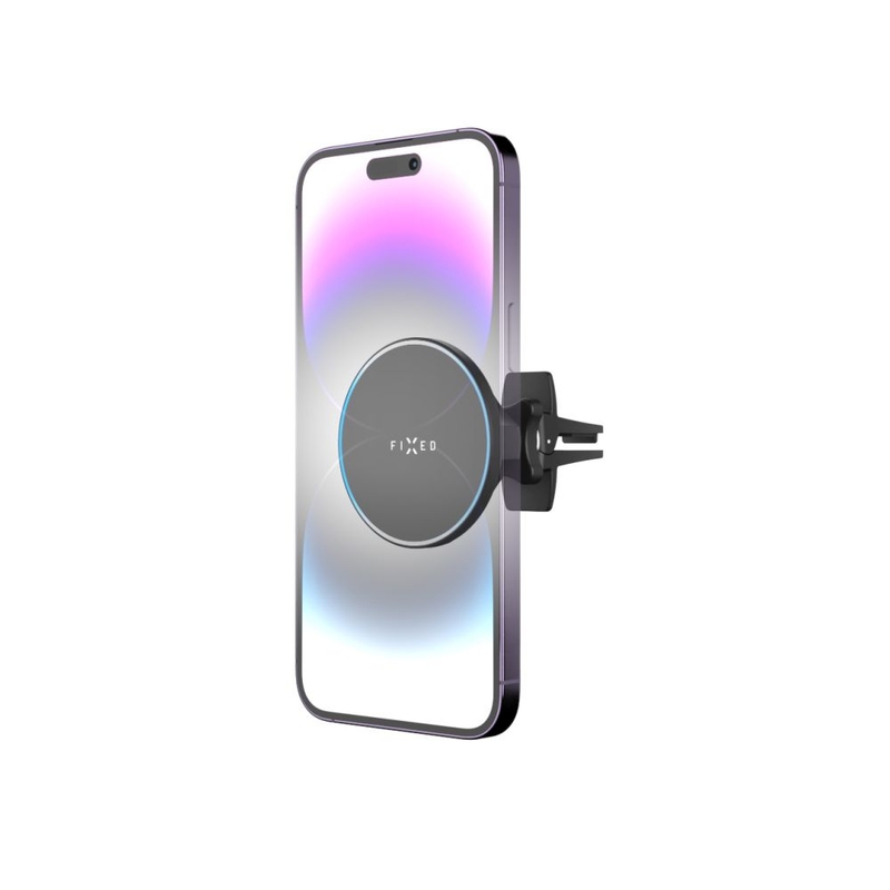 FIXED MagRound vezeték nélküli töltőtartó MagSafe tartóval fekete 15W