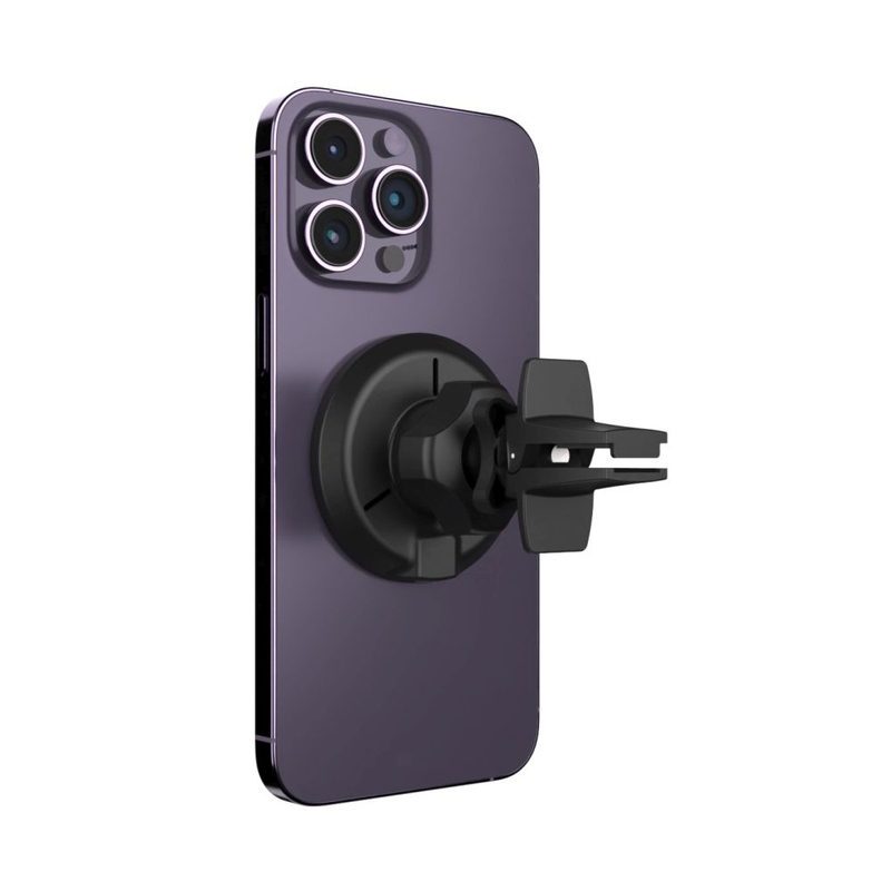 FIXED MagRound vezeték nélküli töltőtartó MagSafe tartóval fekete 15W