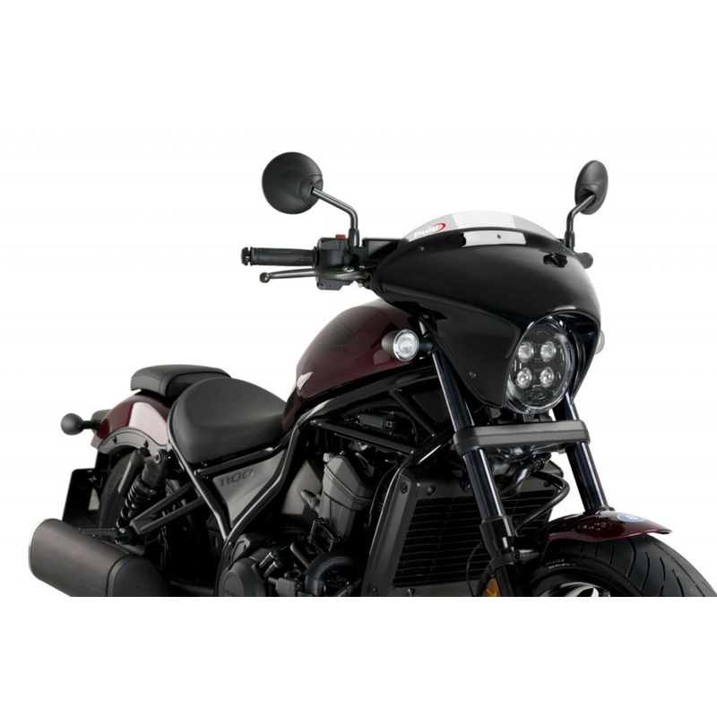 Windscreen PUIG BATWING SML SPORT smoke gloss black housing részére HONDA CMX 1100 Rebel 2021-2026