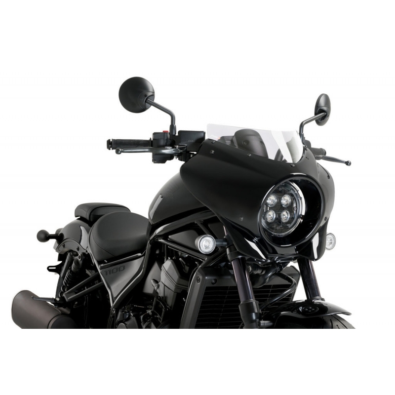 Semifairing PUIG MIRAGE áttetsző gloss black housing