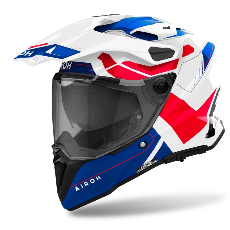Airoh Commander 2 Reveal enduro bukósisak fényes kék-piros