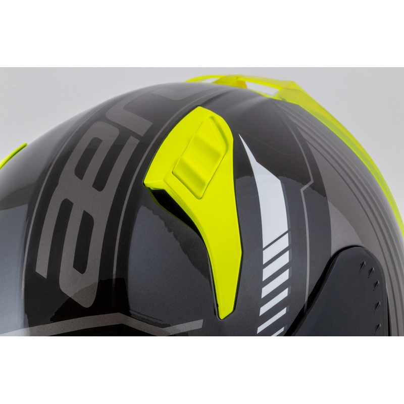 Cassida Aero Drome zárt motoros sisak fekete-fluo sárga-fehér-szürke-