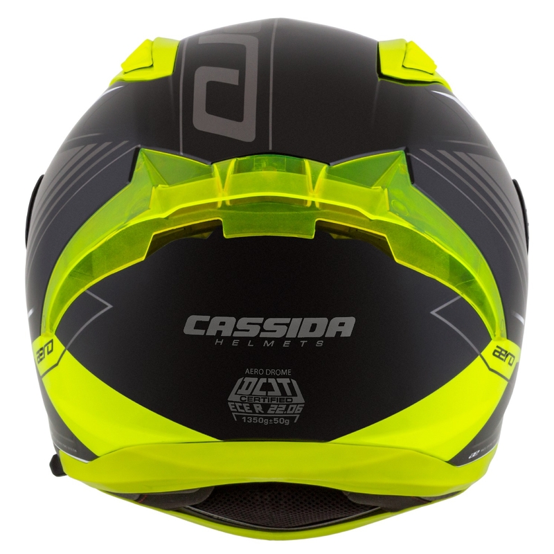 Cassida Aero Drome zárt motoros sisak fekete-fluo sárga-fehér-szürke-