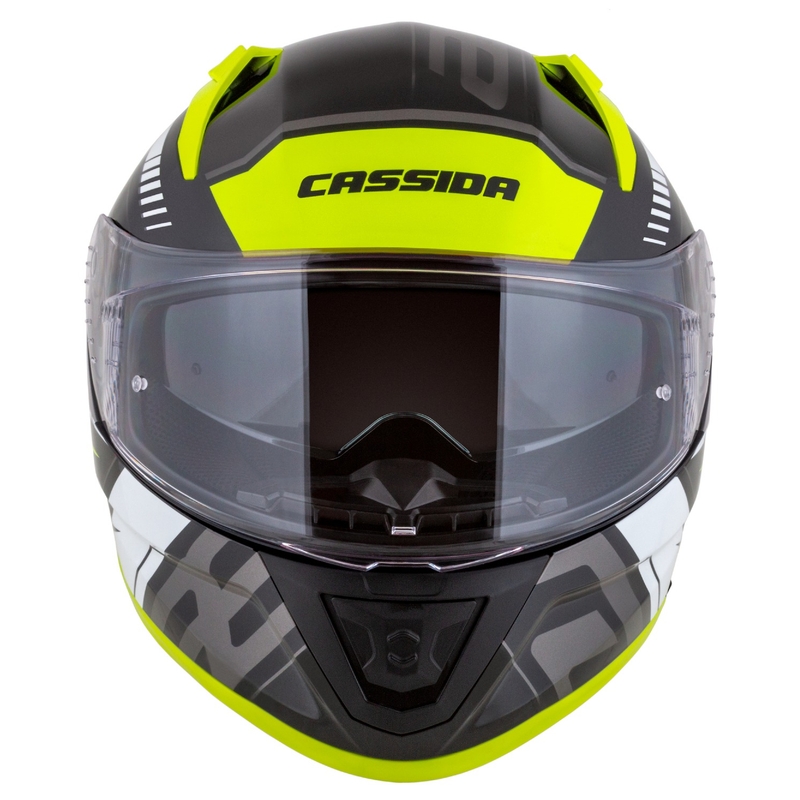 Cassida Aero Drome zárt motoros sisak fekete-fluo sárga-fehér-szürke-