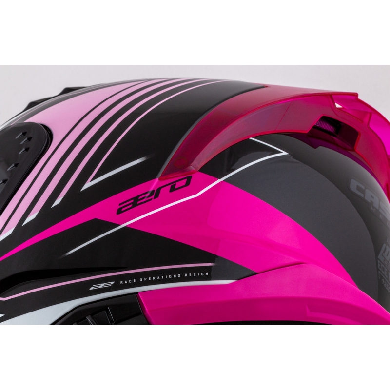 Cassida Aero Drome zárt motoros sisak fekete-rózsaszín-fehér