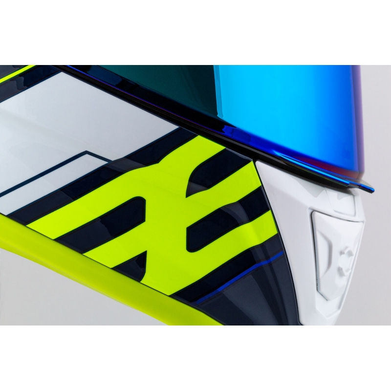 Cassida Aero Drome zárt motoros sisak kék-fluo sárga-világoskék-fehér